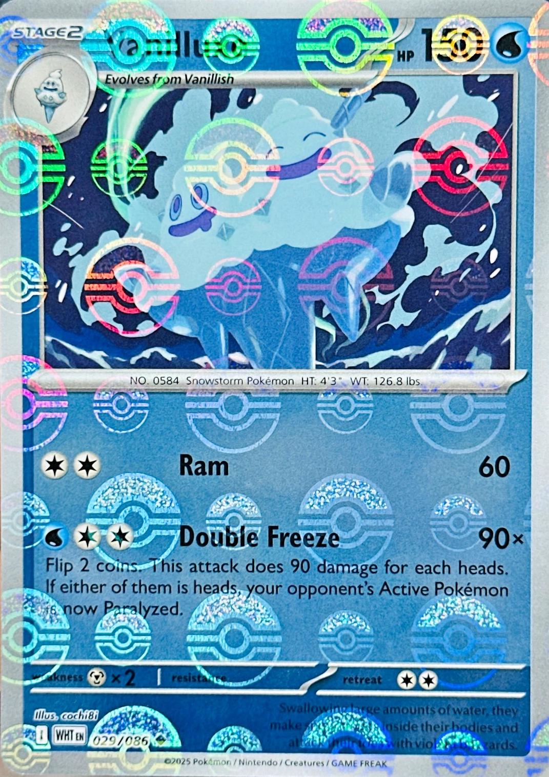White Flare Vanilluxe [Poke-Ball] Pokémon card